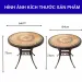 Kích thước bàn nhôm đúc cafe hình tròn