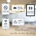 Bảng thông báo A3 A4 cho trụ chắn dây trùng