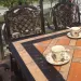 Cận cảnh bàn ghế nhôm đúc cao cấp