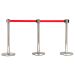 Cột chắn inox dây kéo