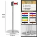 Cột chắn inox dây kéo chân đế chữ U 3m
