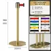 Cột chắn inox mạ vàng dây kéo chân đế chữ U 3m