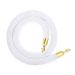 Dây nhung trắng khóa inox vàng