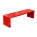 Ghế băng dài sân vườn màu đỏ 120cm