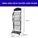 Kích thước kệ tạp chí bằng thép sơn đen