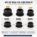 Nút Bịt Nhựa Cục Chặn Bánh Xe Ø4 - Ø3.8 - Ø3.4cm