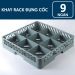 Rack đựng ly 9 ngăn màu ghi