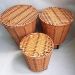 Sọt rác nhựa giả mây có nắp
