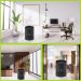 Sọt rác văn phòng thép sơn đen viền inox trắng