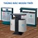Thùng chứa rác thép 2 ngăn