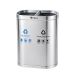 Thùng đựng rác inox 2 ngăn không nắp