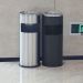 Thùng rác inox có gạt tàn tròn Ø25cm