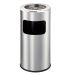Thùng đựng rác inox có gạt tàn tròn Ø30cm