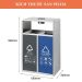 Thùng phân loại rác 2 ngăn inox