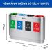 Thùng phân loại rác bằng inox 4 ngăn