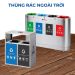 Thùng phân loại rác bằng inox 4 ngăn