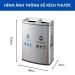 Thùng rác 2 ngăn ngoài trời bằng inox