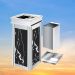 Thùng rác đá cửa xả rác ở trên