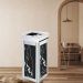 Thùng rác đá cửa xả rác ở trên