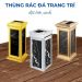 Thùng rác đá cửa xả rác ở trên