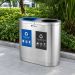 Thùng rác đôi inox phân loại rác