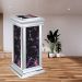 Thùng rác giả đá có gạt tàn bằng inox