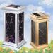 Thùng rác giả đá có gạt tàn bằng inox