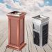 Thùng rác hợp kim nhôm có gạt tàn trang trí