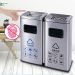 Thùng rác inox 2 ngăn có gạt tàn