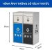 Thùng rác inox 2 ngăn cửa đẩy