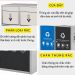 Thùng rác inox 2 ngăn cửa đẩy