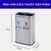 Thùng rác inox 2 ngăn văn phòng