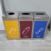 Thùng rác inox 3 ngăn ngoài trời
