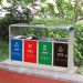 Thùng rác inox 4 ngăn có gạt tàn