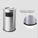 Thùng rác gạt tàn inox Ø38cm