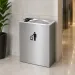 Thùng rác inox chữ nhật nắp bập bênh