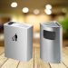 Thùng rác inox chữ nhật nắp bập bênh