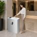 Thùng rác inox chữ nhật nắp bập bênh