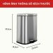 Thùng rác inox đạp chân vuông 8L