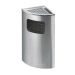 Thùng rác inox đặt góc có gạt tàn
