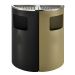 Thùng rác inox gạt tàn màu đen hình rẻ quạt