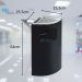 Thùng rác inox gạt tàn màu đen hình rẻ quạt
