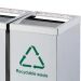 Thùng rác inox đôi ngoài trời nắp bập bênh