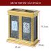 Thùng rác inox mạ vàng 2 ngăn giả đá