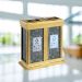 Thùng rác inox mạ vàng 2 ngăn giả đá