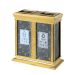 Thùng rác inox mạ vàng 2 ngăn giả đá