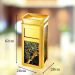Thùng rác inox mạ vàng đá hoa cương