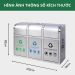 Thùng rác inox nắp đẩy 3 ngăn