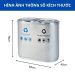 Thùng rác inox nắp lật phân loại 2 ngăn