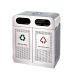 Thùng rác inox ngoài trời có gạt tàn